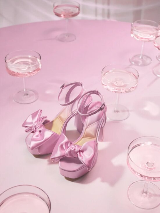 Aldo Shoes - ALDO x Disney - "Stepsister" Pink Bow Heeled Sandals